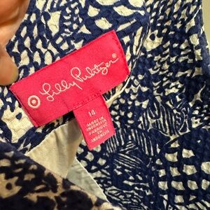 Lilly Pulitzer Blue and White Sheath Mini Dress